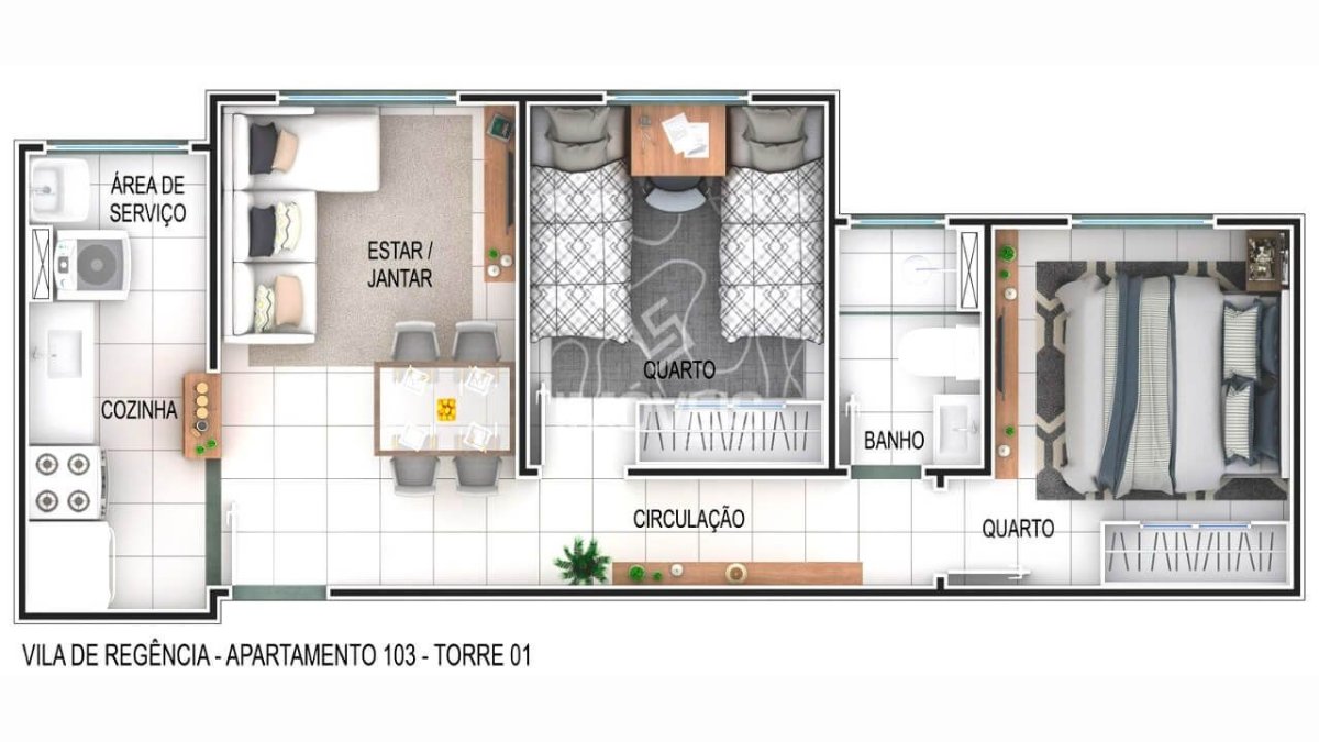 APARTAMENTO 2 QUARTOS TOTALMENTE MOBILIADO - ENTRAR E MORAR em Serra, ES — direto com proprietário