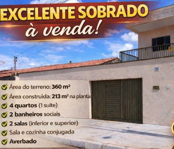 Excelente sobrado à venda em Caldas Novas Go! em Caldas Novas, GO — direto com proprietário