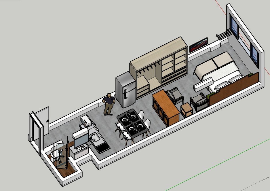 Kitnet no centro de Florianópolis (studio) - espaçosa, ventilada e ens em Florianópolis, SC — direto com proprietário